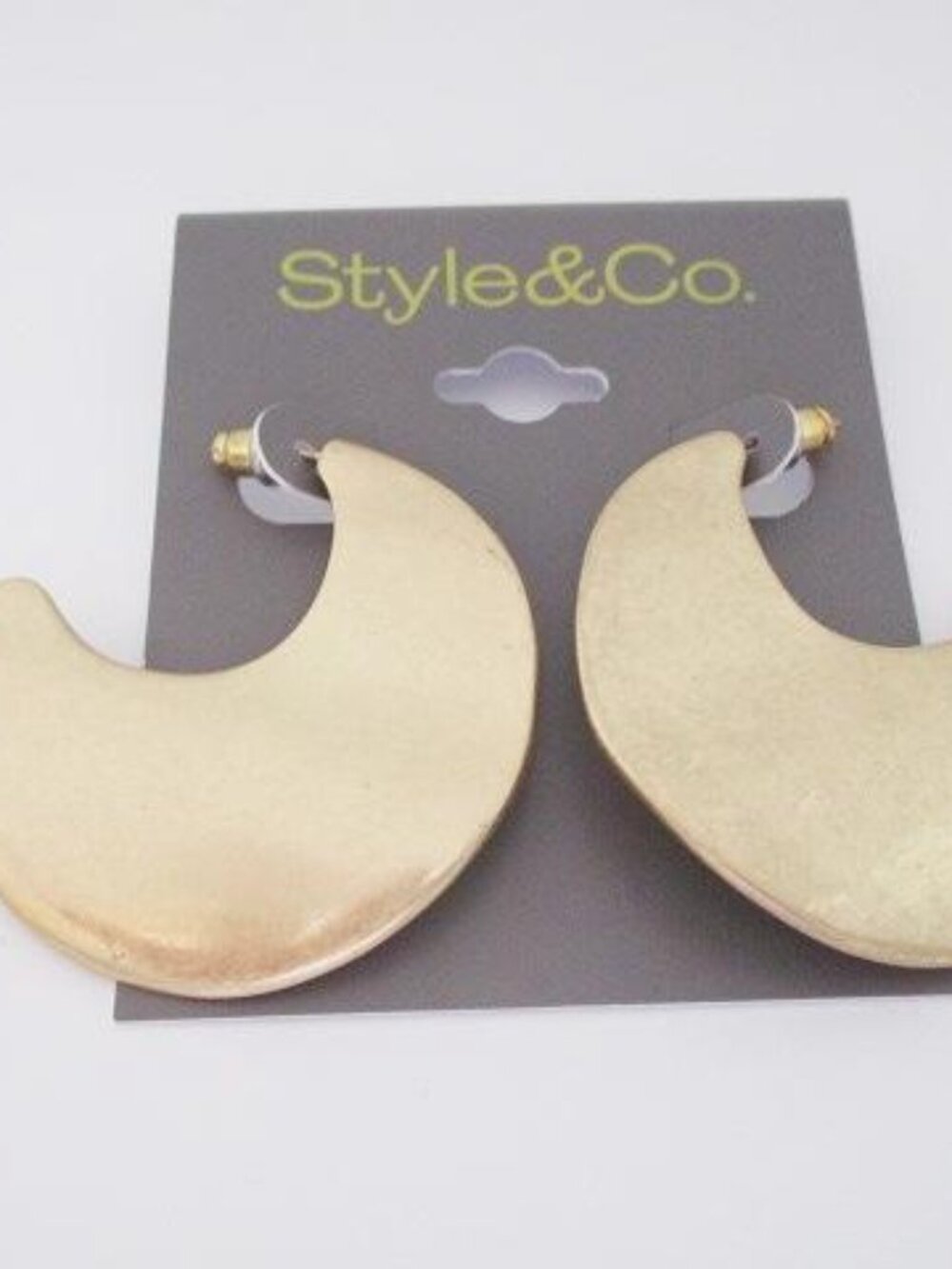Style & Co Oversized Gold Sculptural Statement Earrings NWT